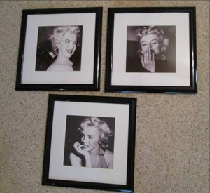 lot 194 image: (3) Framed Prints of Marilyn Monroe...
