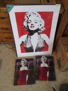 lot 228 image: (3) Marilyn Monroe Prints, One Fram...