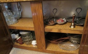 lot 235 image: Cabinets Full of Glassware, Househo...