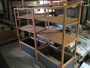 (2) Wood Shelving Units (38 X 22 ...