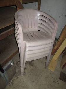 (5) Plastic Outdoor Chairs...
