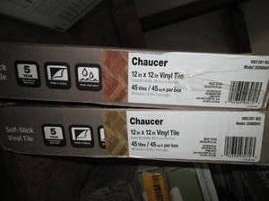 2 Cases Self-Stick Vinyl Tile 45 Sq...