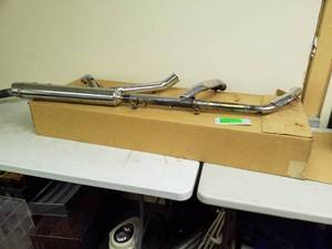 lot 218 image: Motorcycle Chrome Exhaust Assembly