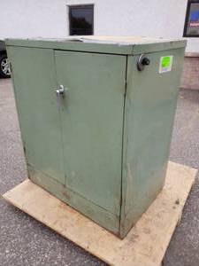 lot 245 image: Metal Office Storage Cabinet 2-door 4-shelf