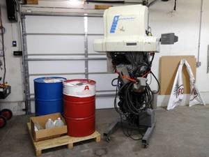 lot 91 image: 2005 Sealed Air Corporation Speedy Packer System Foam-In-Bag Packaging System, Instapak Component AB 55-Gallon Drums, Foam-In-Bag Packaging, Sealing Supplies and Accessories