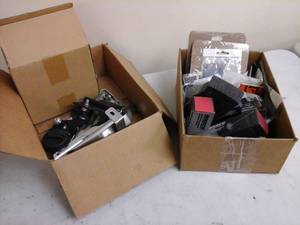 lot 103 image: Lot of (2 Boxes) Motorcycle Parts - Valvetrain Components, 96mm Top End Engine Gaskets, Harley-Davidson Side Lamp, Misc.