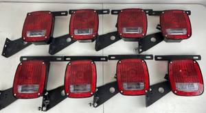 lot 102 image: Red Tail Lights with Brackets (Qty 8)