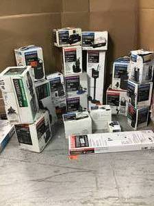 lot 3 image: Pallet of assorted Submersible Utility Pumps ( Brands include EverBilt ) All customer returns