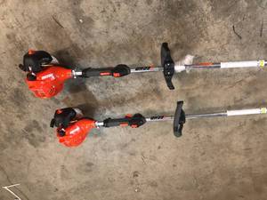lot 27 image: Set of 2 ECHO 21.2 cc Gas 2-Stroke Cycle Straight Shaft Trimmers ( in working condition )