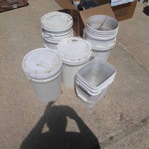 lot 73 image: Lot of Seven 5 Gallon Buckets