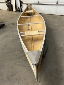 lot 2 image: Pere-Marquette 16ft Fiberglass Canoe