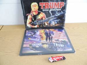 lot 53 image: Lot of 2 Trump Signs - Knive