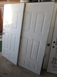 lot 824 image: RAISED PANEL DOORS WITH CUT OUTS