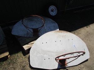 lot 855 image: BASKETBALL HOOPS-ROUND AND OVAL