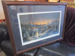 lot 882 image: SIGNED, NUMBERED TERRY REDLIN PRINT SHARING THE EVENING