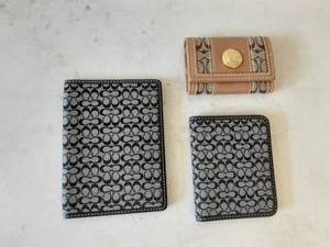 lot 8 image: Coach Signature Passport Holder, I.D. Case, Key Organizer