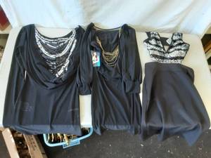 lot 47 image: 3-Black Party Dresses Size Small