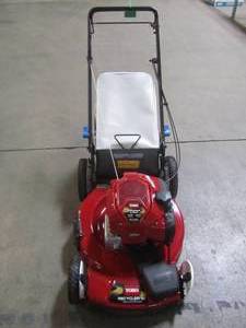 lot 1-706 image: Toro 22 in. Recycler SmartStow High Wheel Variable Speed Walk Behind Gas Self Propelled Mower 20339
