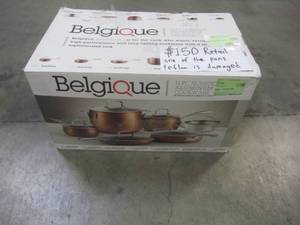 lot 804 image: Belgique Aluminum 11-Pc. Cookware Set in Red 1837092