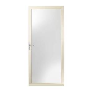 lot 603 image: Andersen 36 in. x 80 in. 3000 Series Sandtone Right-Hand Fullview Easy Install Aluminum Storm Door with oil bronze Hardware