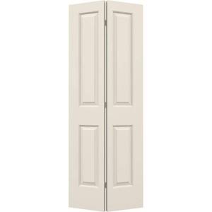 lot 607 image: Jeld-wen 32 x 80 Cambridge Primed Smooth Molded Composite MDF Closet Bi-Fold Door