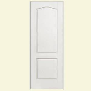 lot 611 image: Masonite 30 in. x 80 in. 2-Panel Arch Top Right-Handed Hollow-Core Textured Primed Composite Single Prehung Interior Door