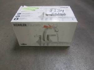 lot 842 image: KOHLER Maxton Brushed Nickel 2-handle 4-in Centerset Bathroom Faucet r22476