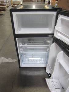 lot 205 image: Frigidaire 3.2 cu. ft. 2 Door Retro Mini Fridge in Black EFR840