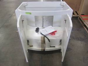lot 212 image: allen  roth 30-in White Single Sink Bathroom Vanity - Cabinet Only - 1142VA-30-201