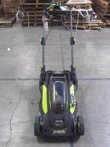 lot 1-720 image: Ryobi 20 in. 40-Volt 6.0 Ah Lithium-Ion Battery Brushless Cordless Walk Behind Self-Propelled Lawn Mower with Charger Included RY401120-Y