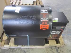 lot 340 image: Traeger Pro 575 Wifi Pellet Grill and Smoker in Black TFB57GLE