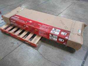 lot 135 image: Husky 77 in. W x 78 in. H x 24 in. D Steel Garage Shelving Unit, ERZ782478W-4 - 1 Shelf Has Damage