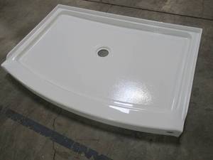 lot 137 image: American Standard Ovation Shower Base, Center Drain in Arctic White, 48 x 30 x 3 14