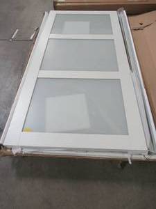 lot 605 image: TRUporte grand Sliding 3-Lite in White Closet Door.