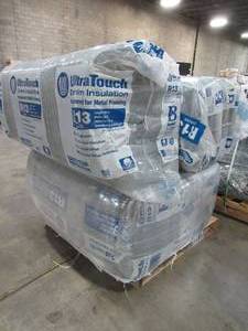 lot 159 image: Ultratouch R-13 Denim Insulation Batts 24 x 94 x 3 12 Thick (4-Bags) 8 PiecesBag, Bag covers 126.63 SqFt.
