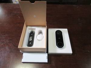 lot 859 image: NEST Wired Hello Door Bell Push Button, White, NC5100US.