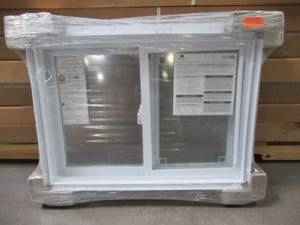 lot 629 image: American Craftsman 29 34 x 21 12 x 2 34 Slider Window (Slides Left from Inside) in White Vinyl.