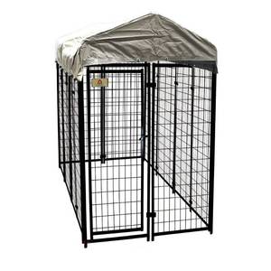lot 256 image: KennelMaster 4 ft. x 8 ft. x 6 ft. Welded Wire Dog Fence Kennel Kit, K648WWBLC