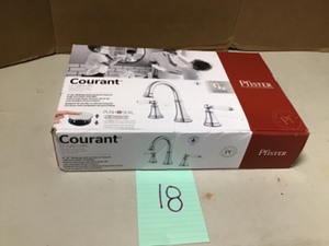 Courant 8 in. Widespread 2-Handle Bathroom Faucet in Polished Chrome with White Handles