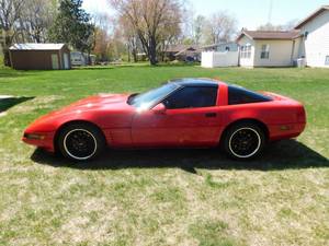 1991 Red Corvette