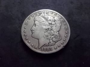 lot 3 image: 1881 CC Morgan Silver Dollar
