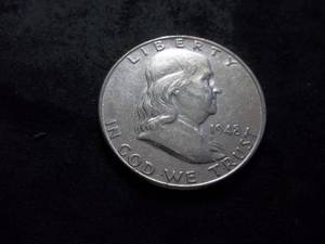 lot 113 image: 1948 D Franklin Half Dollar