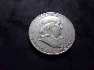 lot 115 image: 1949 D Franklin Half Dollar