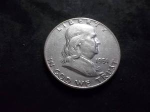 lot 120 image: 1951 D Franklin Half Dollar