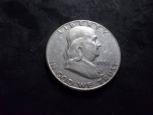 lot 121 image: 1951 S Franklin Half Dollar