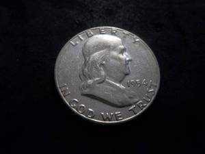 lot 130 image: 1954 S Franklin Half Dollar