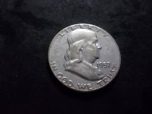 lot 133 image: 1957 Franklin Half Dollar