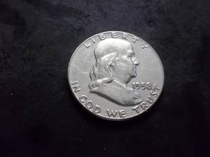 lot 135 image: 1958 Franklin Half Dollar