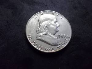 lot 138 image: 1959 D Franklin Half Dollar