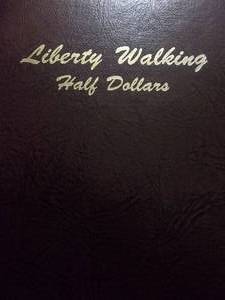 lot 148 image: Dansco Walking Liberty Half Dollars Brown Album With Protective Sliders